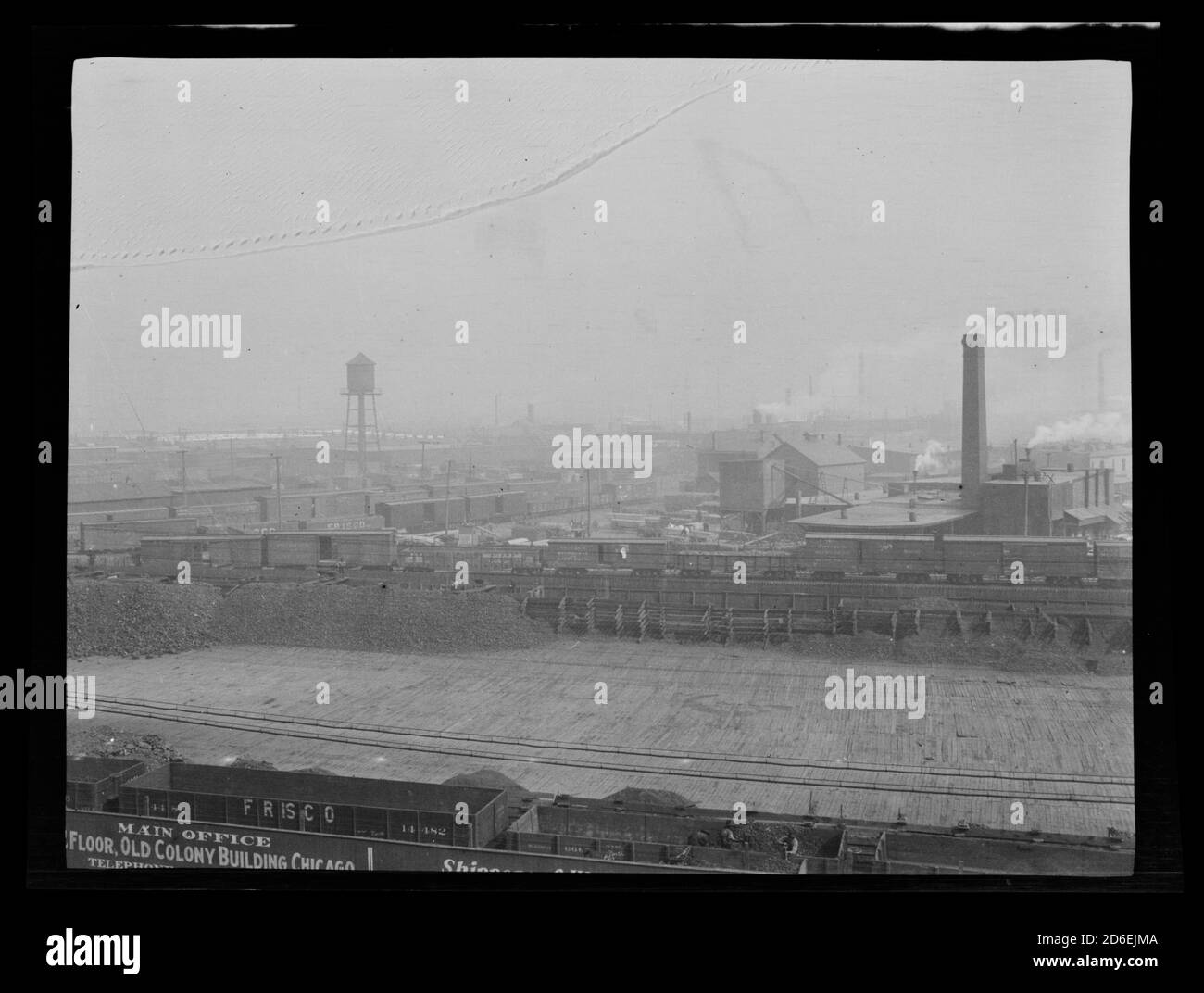 Lumber yards at Blue Island Avenue and Western Avenue, Chicago, Illinois, 1906. Stock Photo