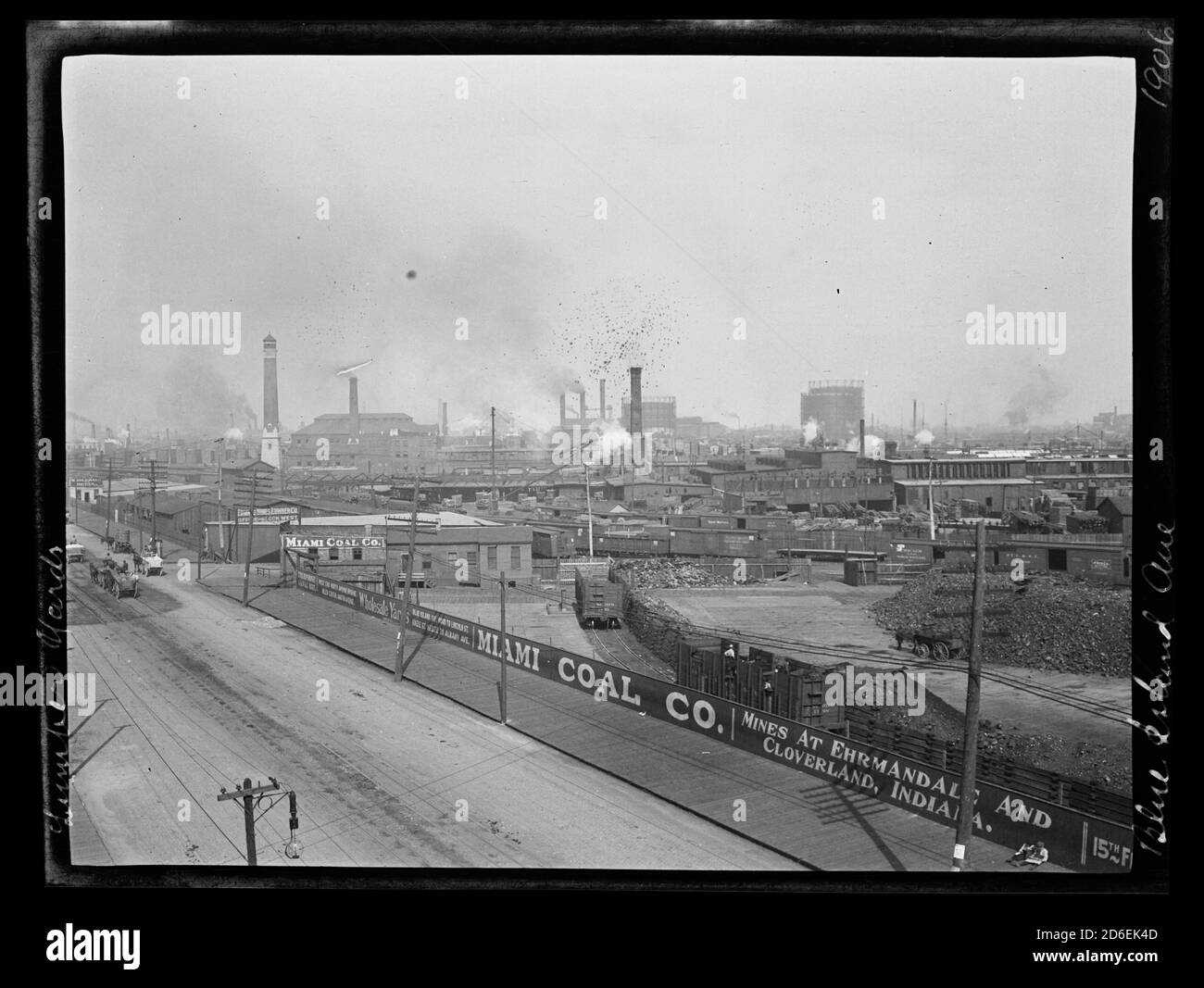Lumber yards at Blue Island Avenue, Chicago, Illinois, 1906 Stock Photo