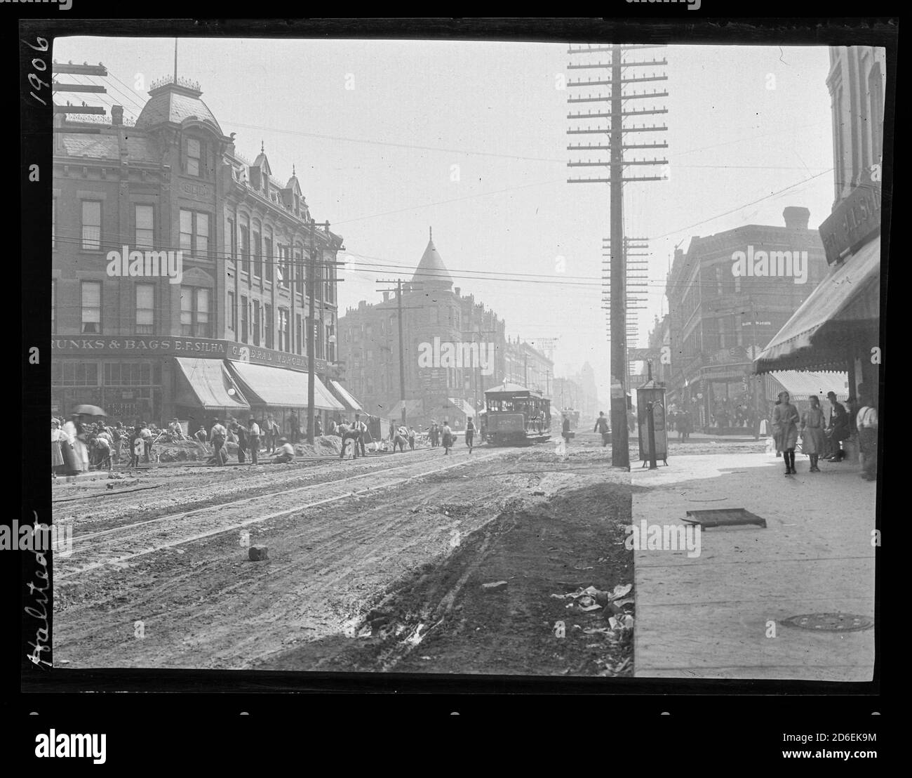 Blue Island Avenue and 14th Street, Chicago, Illinois, 1906. Stock Photo