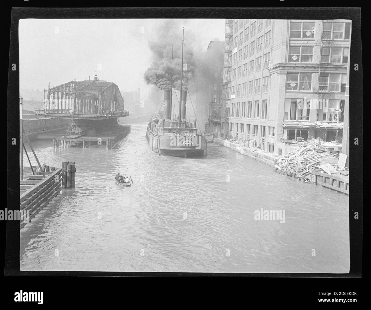 The Binghamton, a freight boat from Buffalo, New York, passing through
