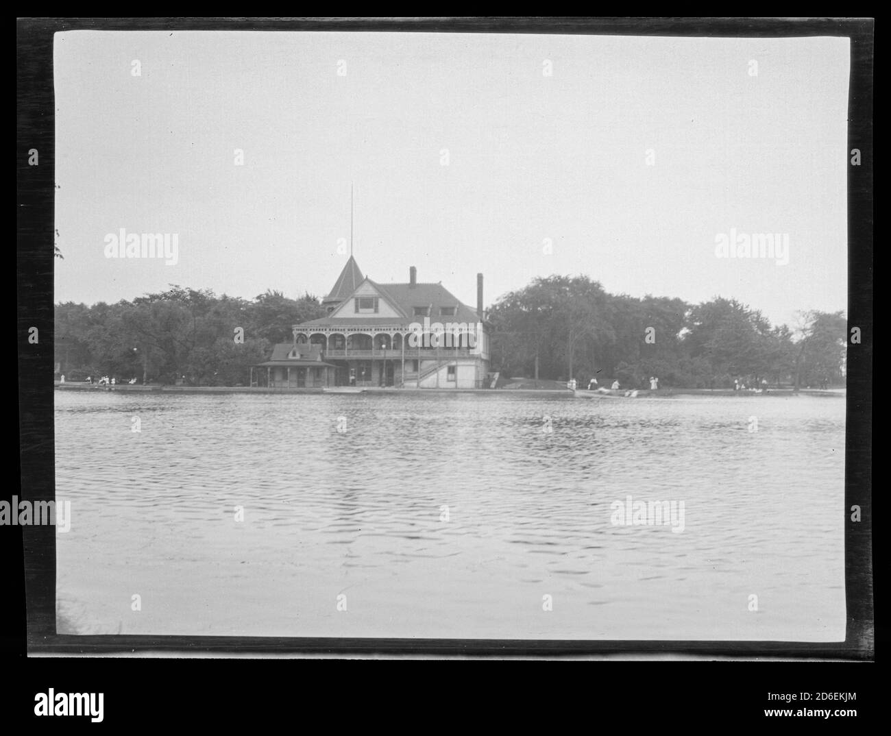 View of the pavilion in Garfield Park, Chicago, Illinois, 1898. Stock Photo