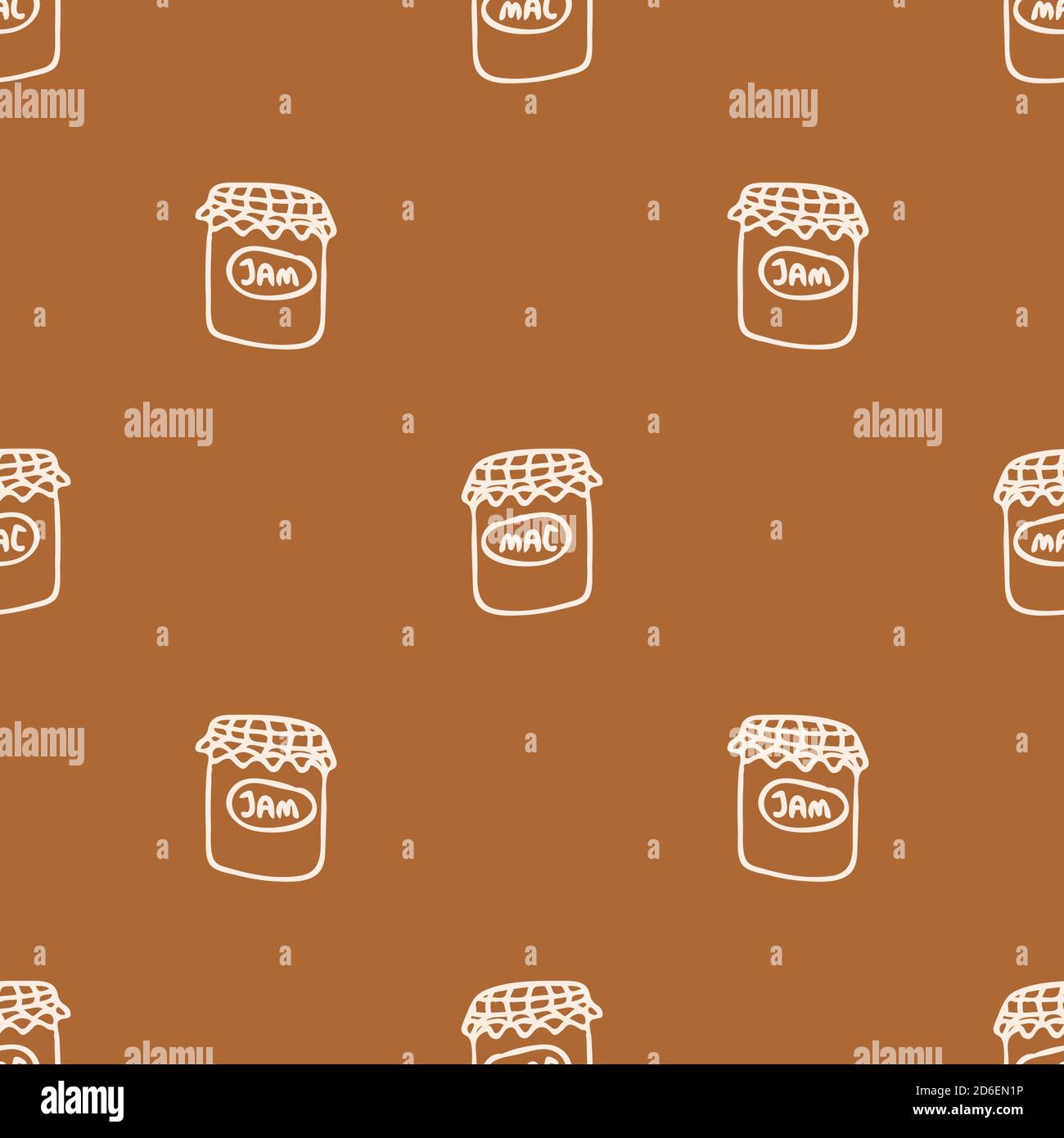 Seamless background kitchen jam jar gender neutral pattern. Whimsical  minimal earthy 2 tone color. Kids nursery wallpaper or boho cartoon bug  fashion Stock Vector Image & Art - Alamy