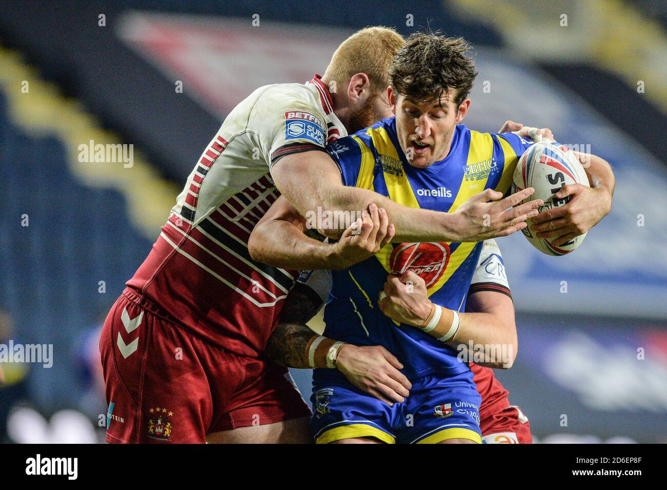 Stefan Ratchford of Warrington Wolves tackled Stock Photo - Alamy