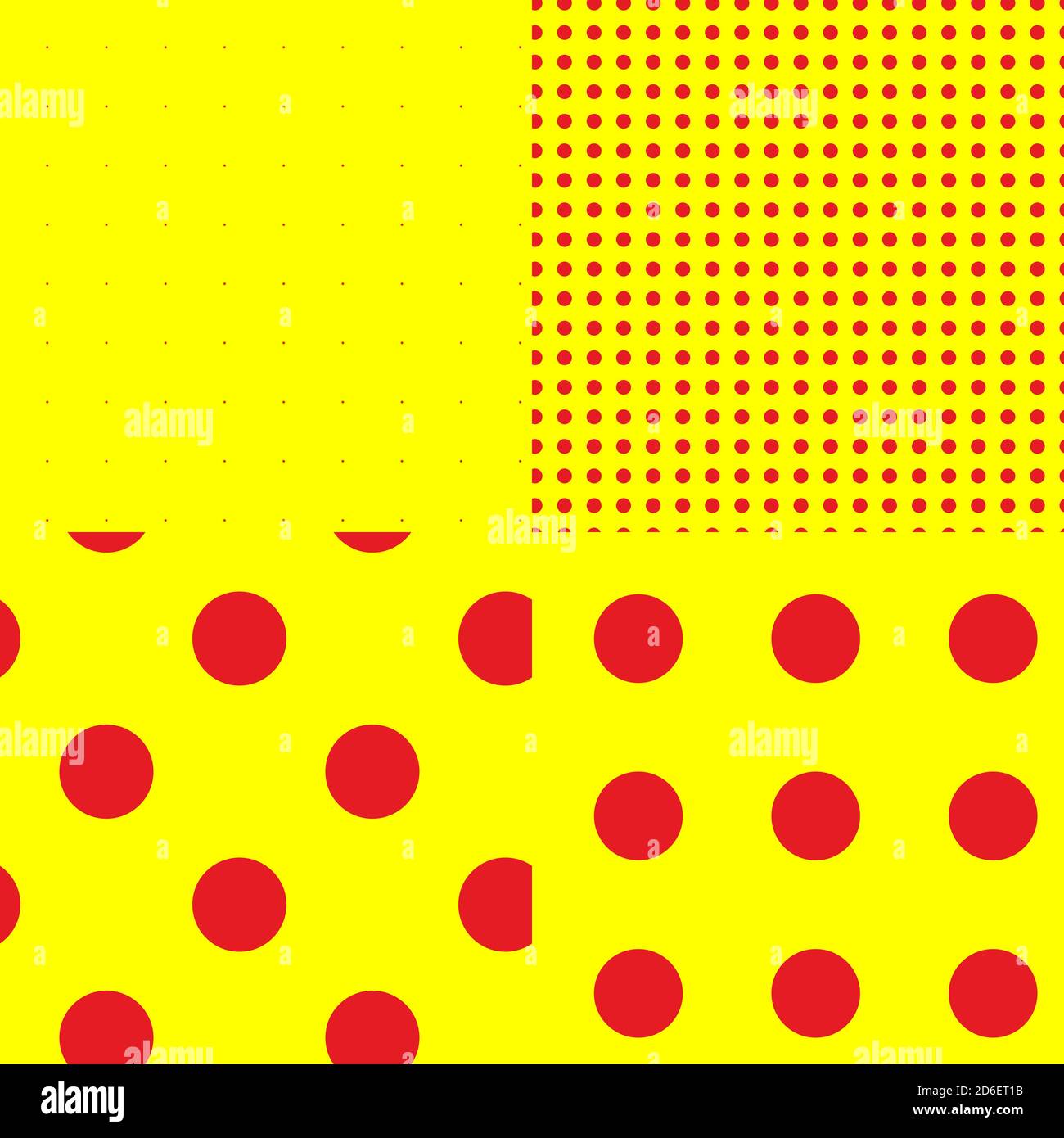 Pop-art, pointillist-pointillism seamless red, yellow circles, dots, dotted  pattern, circles background. Pattern, background set Stock Vector Image &  Art - Alamy