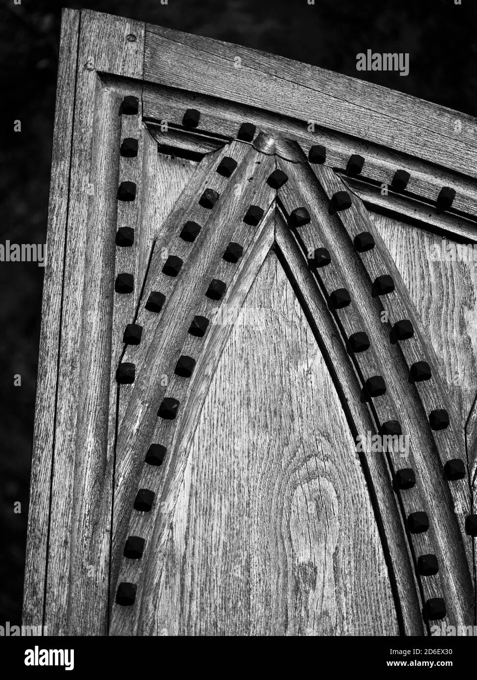 Wooden garden door Black and White Stock Photos & Images - Alamy