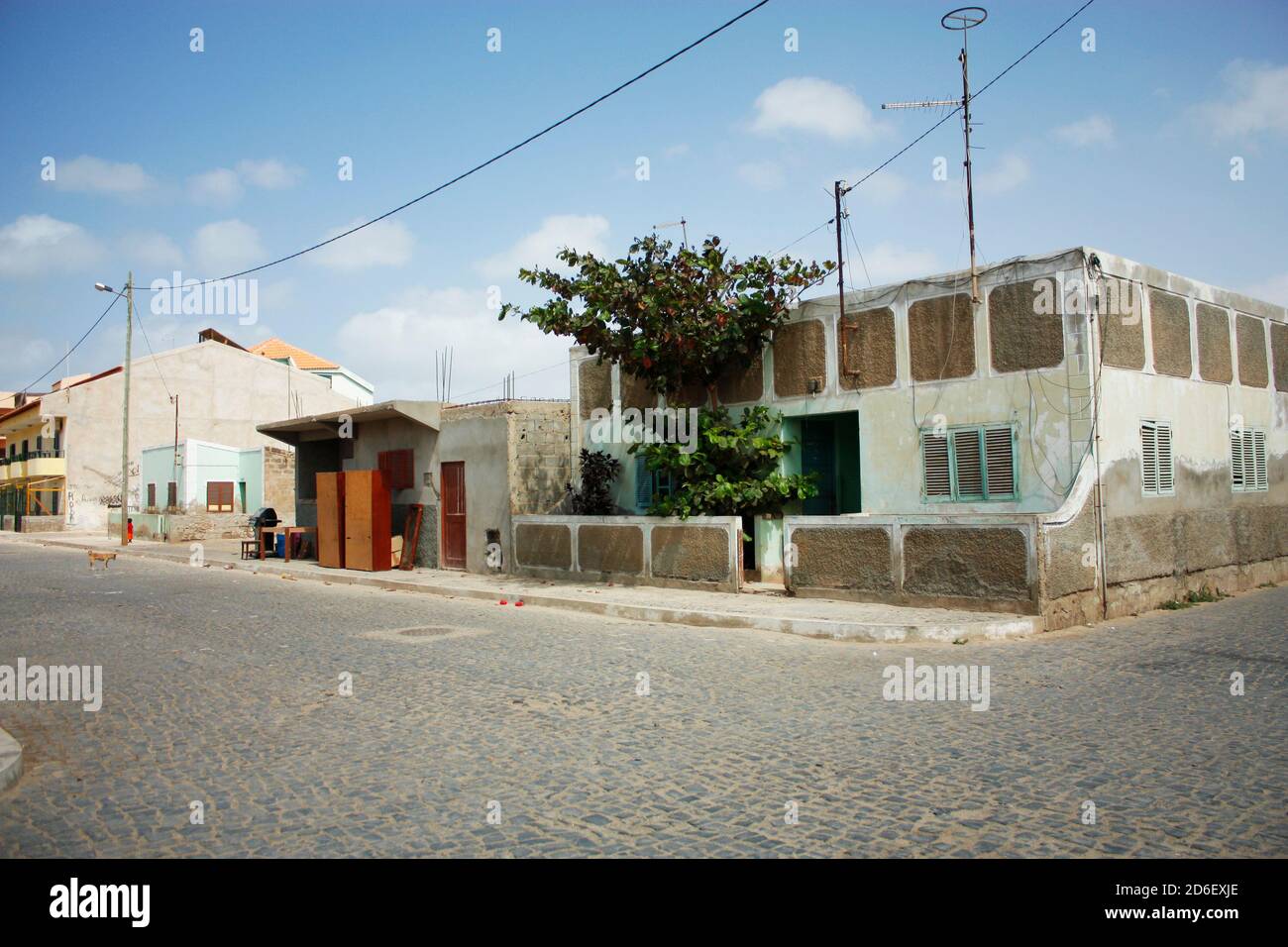 Local houses of Santa Maria, Cape Verde Stock Photo Alamy