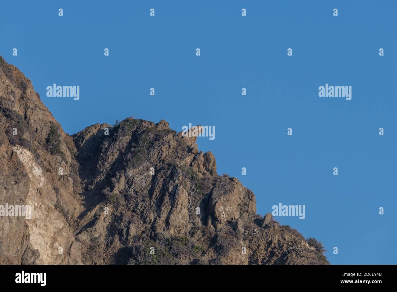 Strange rock formation above Sandy Dune near Point Mugu, Ventura County ...