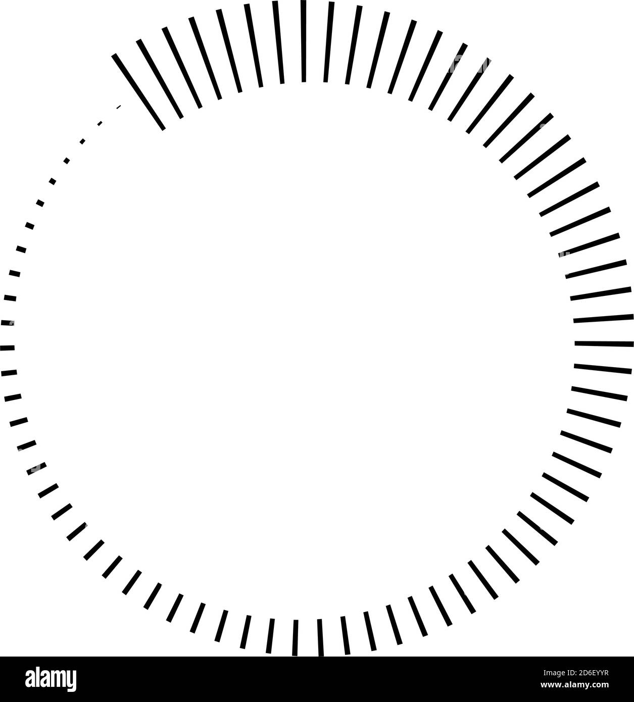 Circle Radiating Pattern Circular radial, radiating lines, beams, rays. Geometric circle vector ...