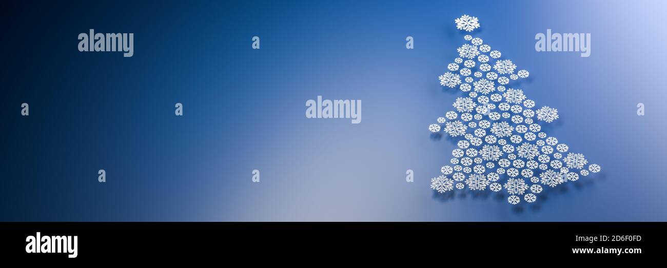 Christmas tree made from white snowflake models on top of a classic ...