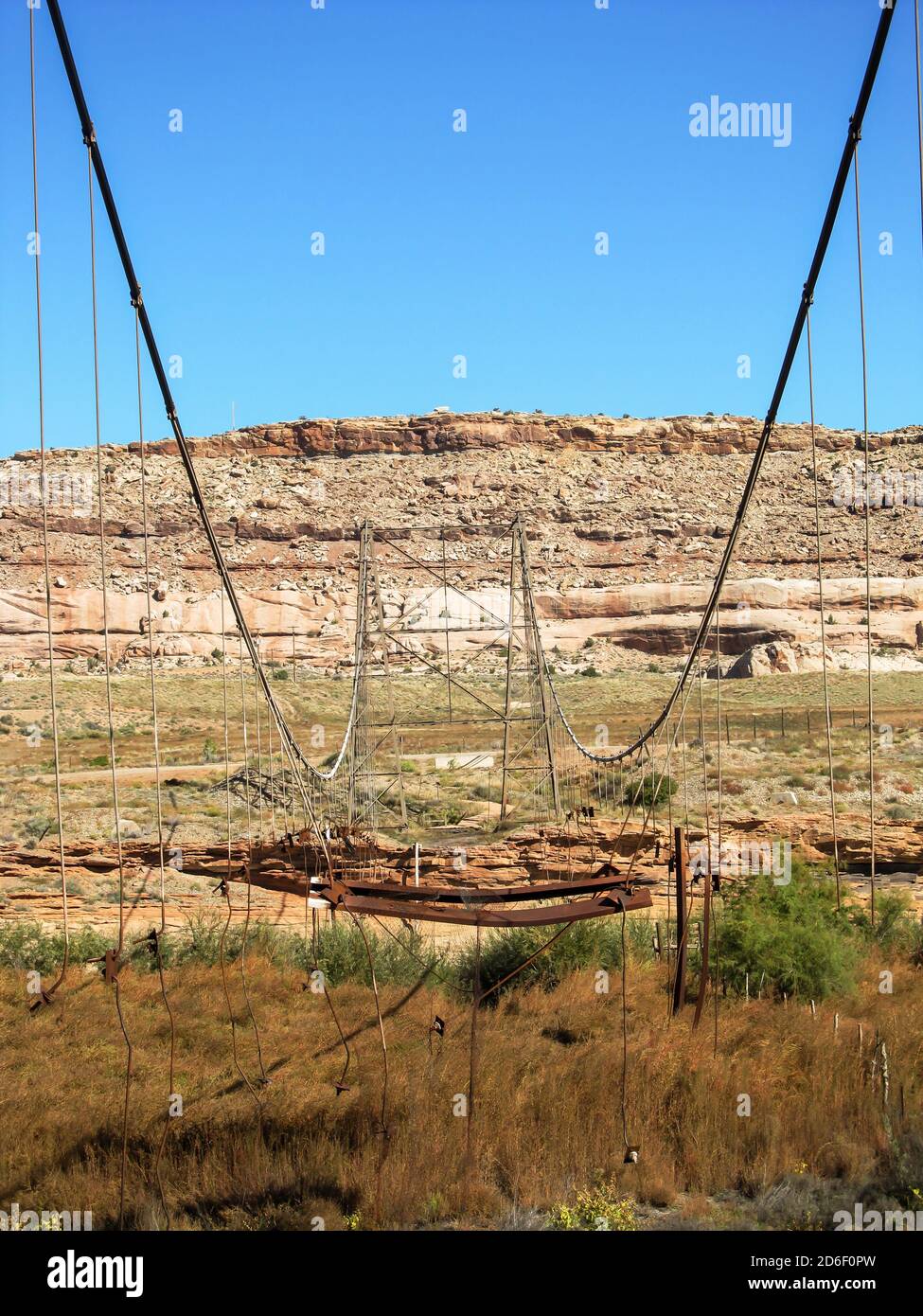 The remains of the Dewey Bridge, once the Longest Suspension Bridge in