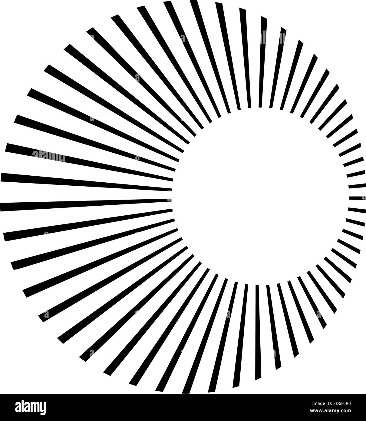 Circular radial, radiating lines, beams, rays. Geometric circle vector ...