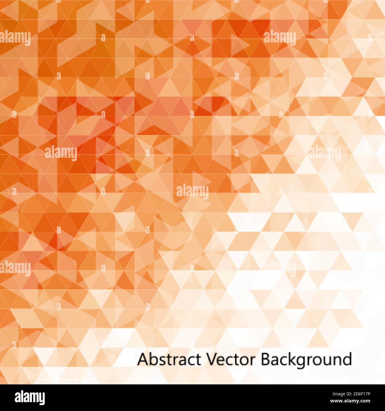 Vibrant bright orange abstract geometric background. Stock Vector