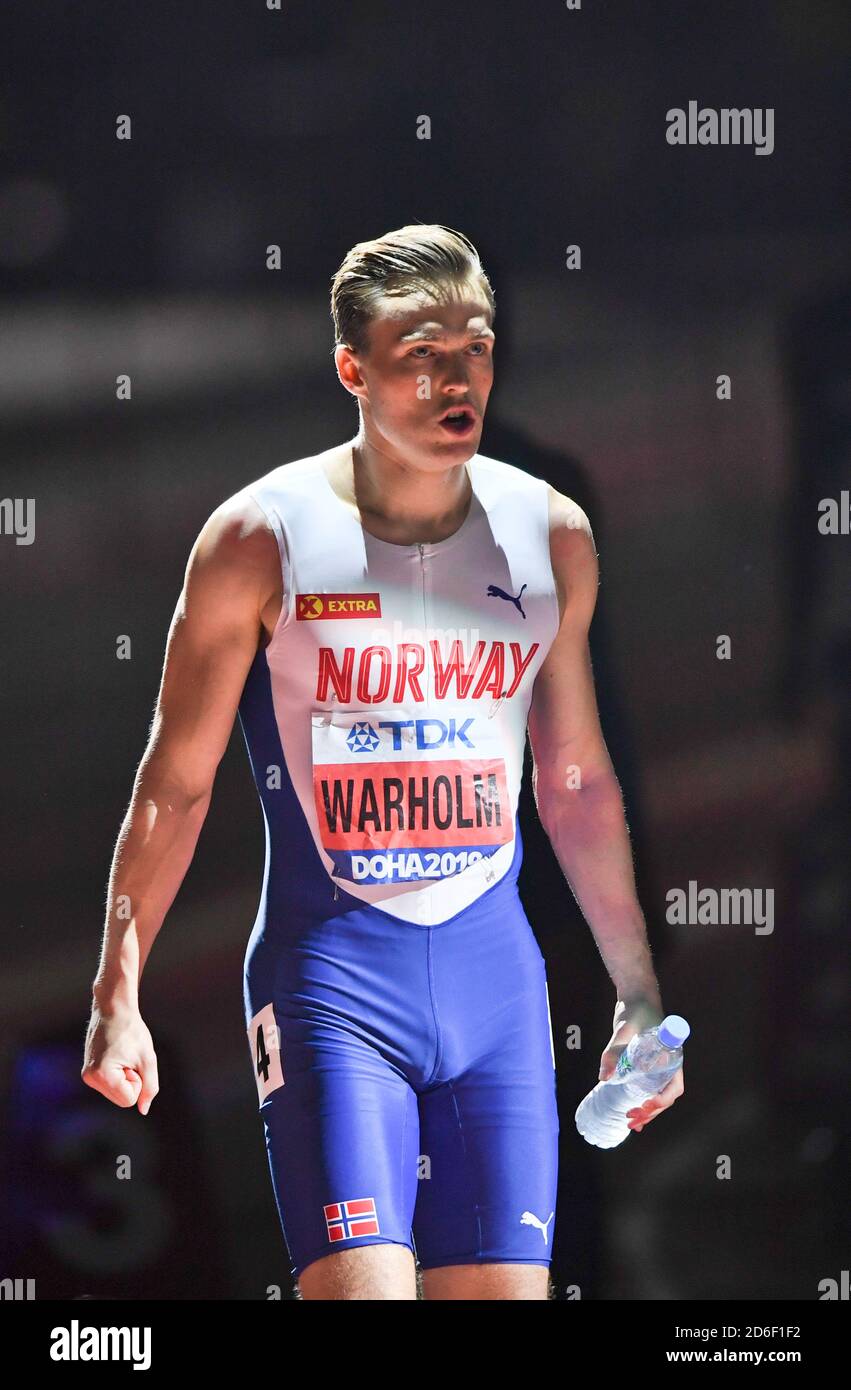 Karsten Warholm Norway . 400 metres hurdles Gold Medal. IAAF