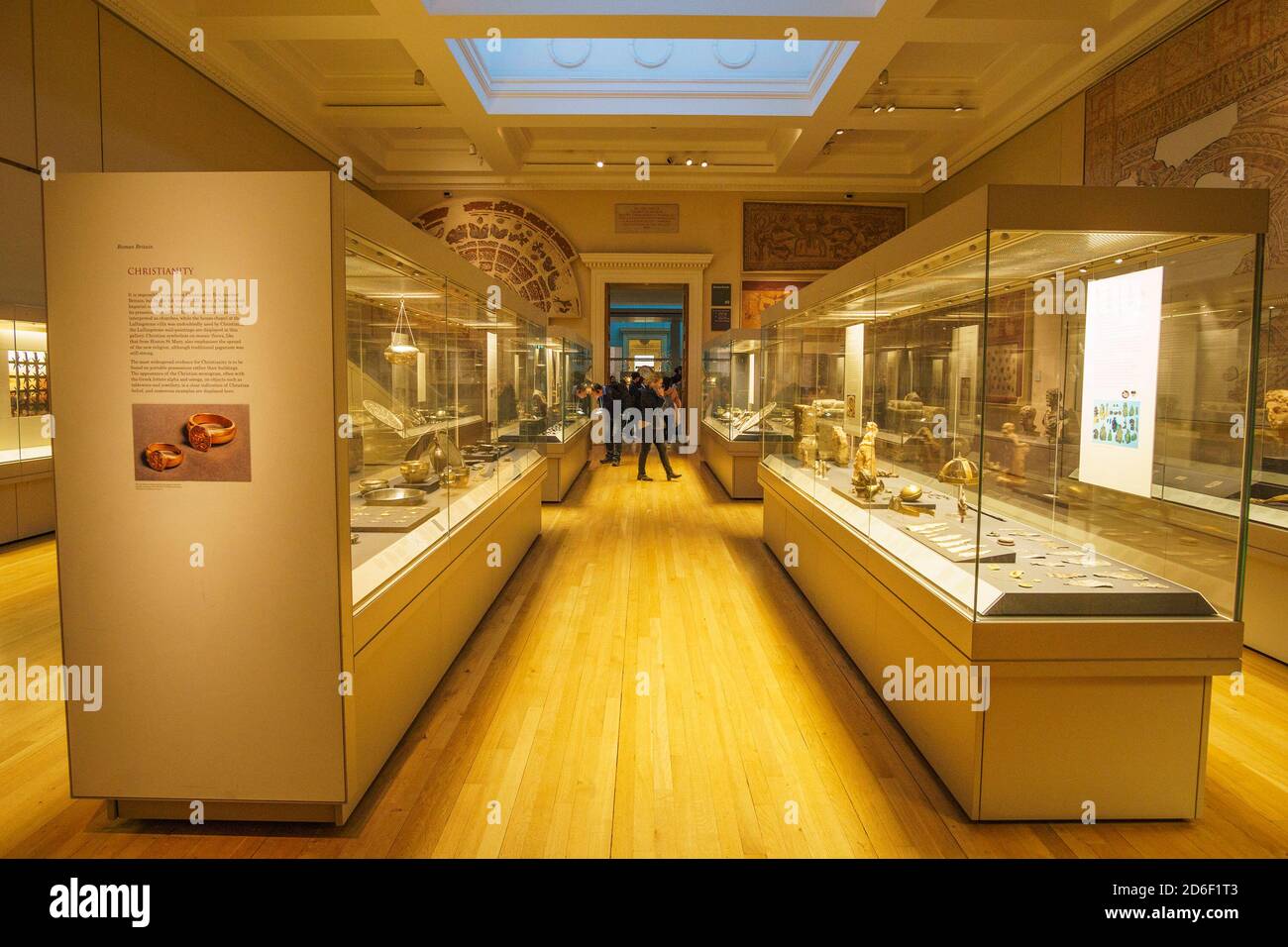 Interior and exhibits from different parts of the famous British Museum ...