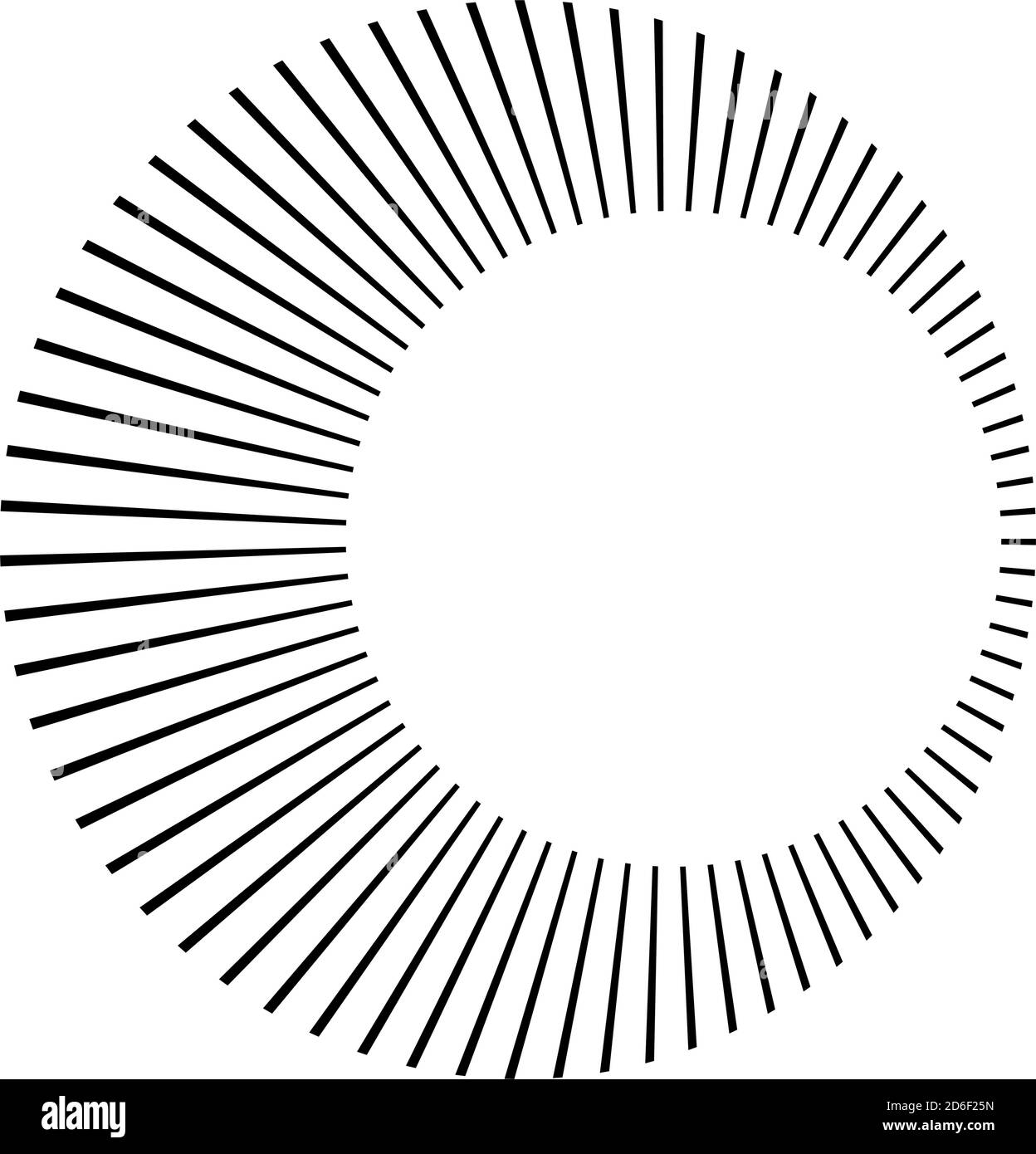 Vector Radiating Circle Circular radial, radiating lines, beams, rays. Geometric circle vector ...