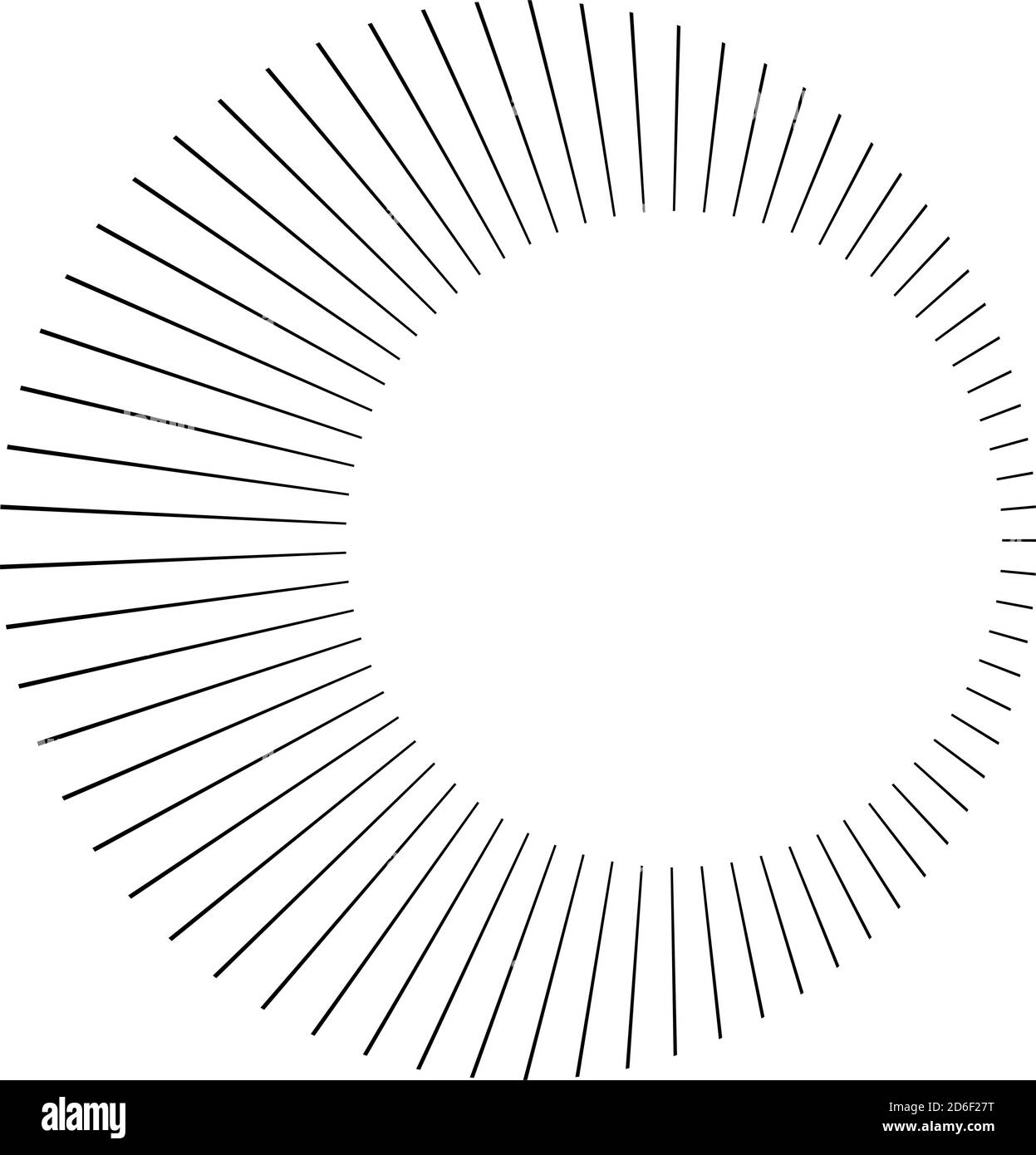 Circle Radiating Pattern Circular radial, radiating lines, beams, rays. Geometric circle vector ...