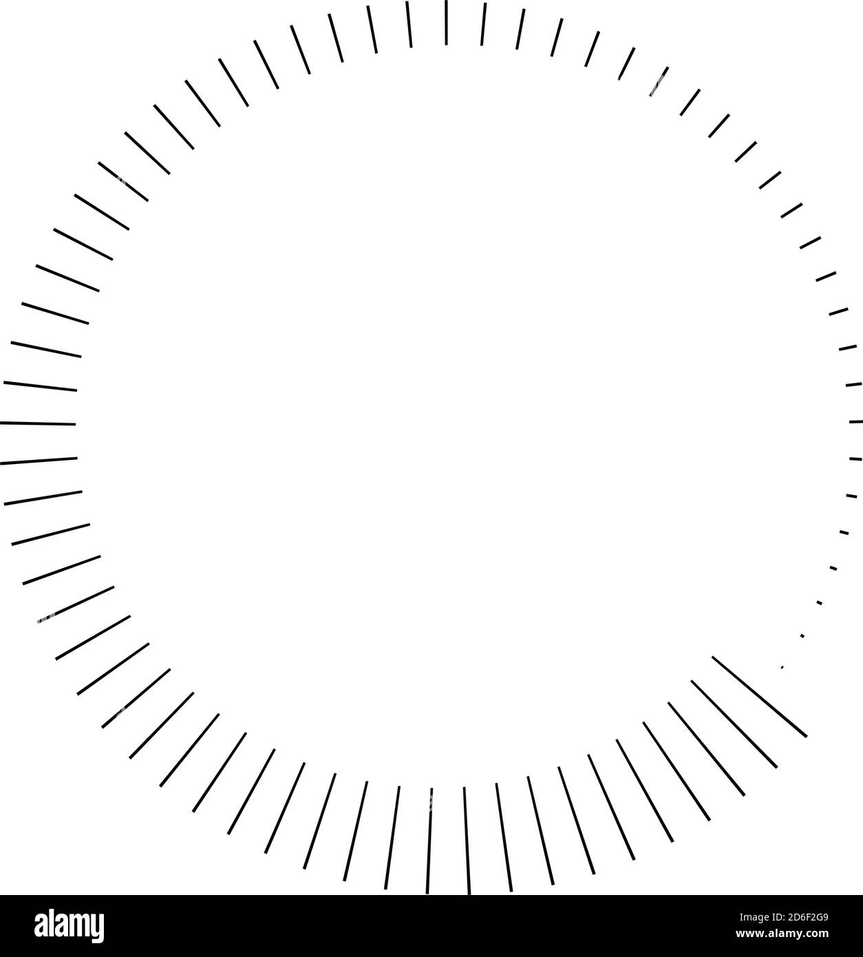 Vector Radiating Circle Circular radial, radiating lines, beams, rays. Geometric circle vector ...
