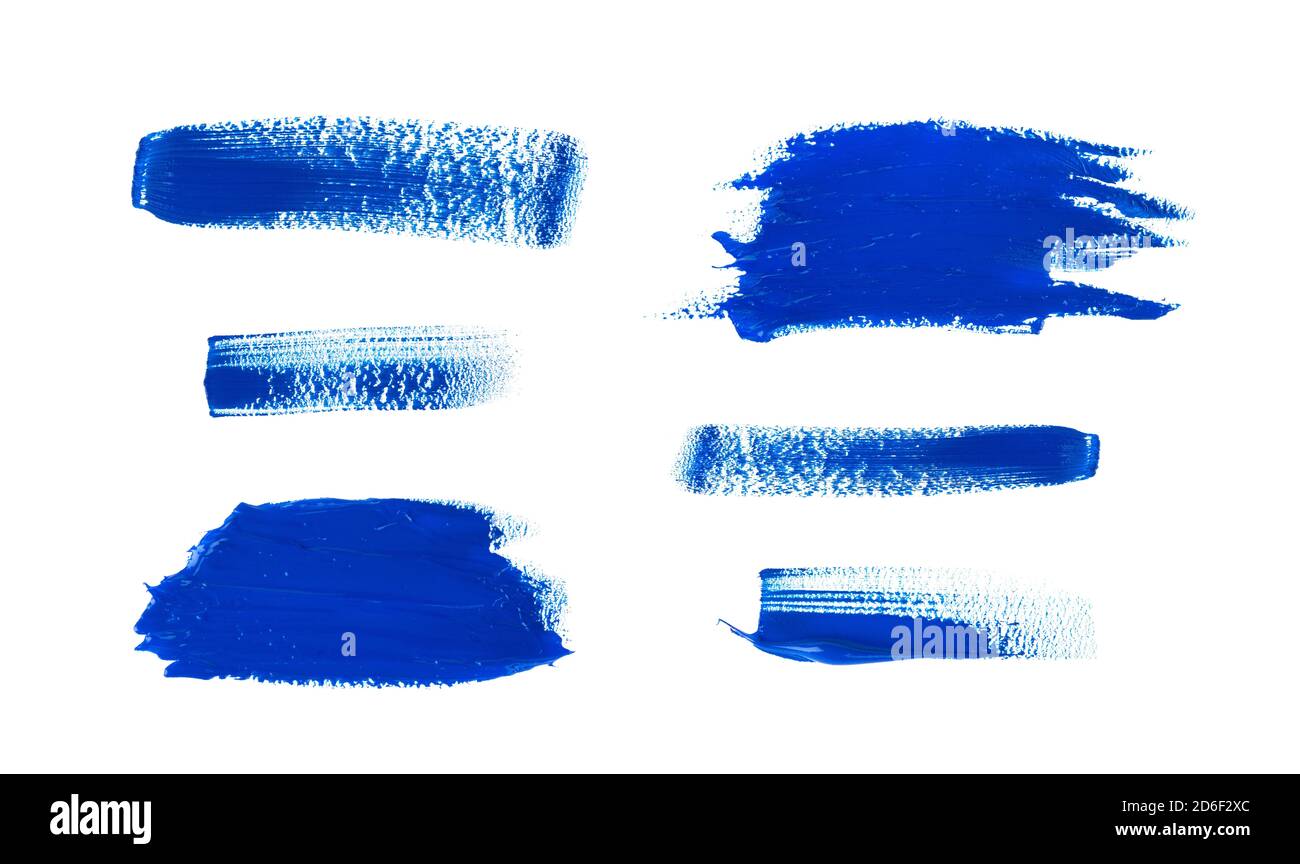 Oil paint spot isolated on white background. Collection of abstract