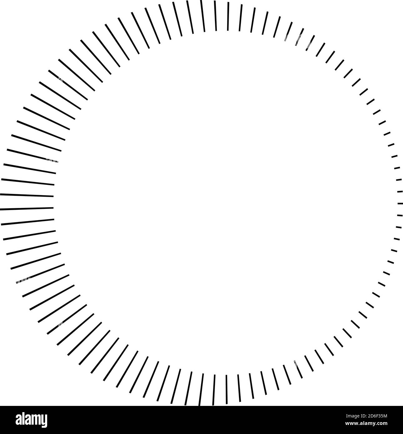 Circle Radiating Pattern Circular radial, radiating lines, beams, rays. Geometric circle vector ...