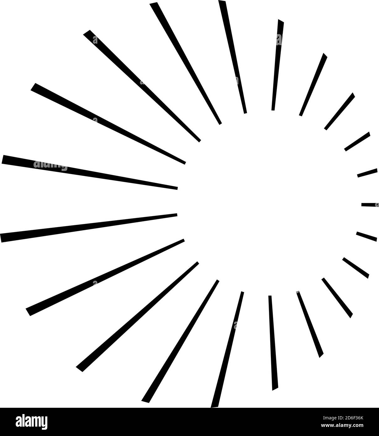 Circular radial, radiating lines, beams, rays. Geometric circle vector ...