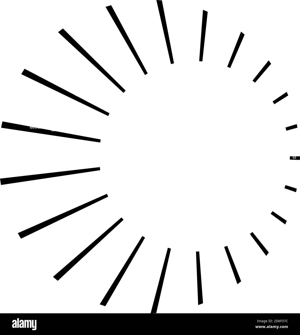 Circle Radiating Pattern Circular radial, radiating lines, beams, rays. Geometric circle vector ...
