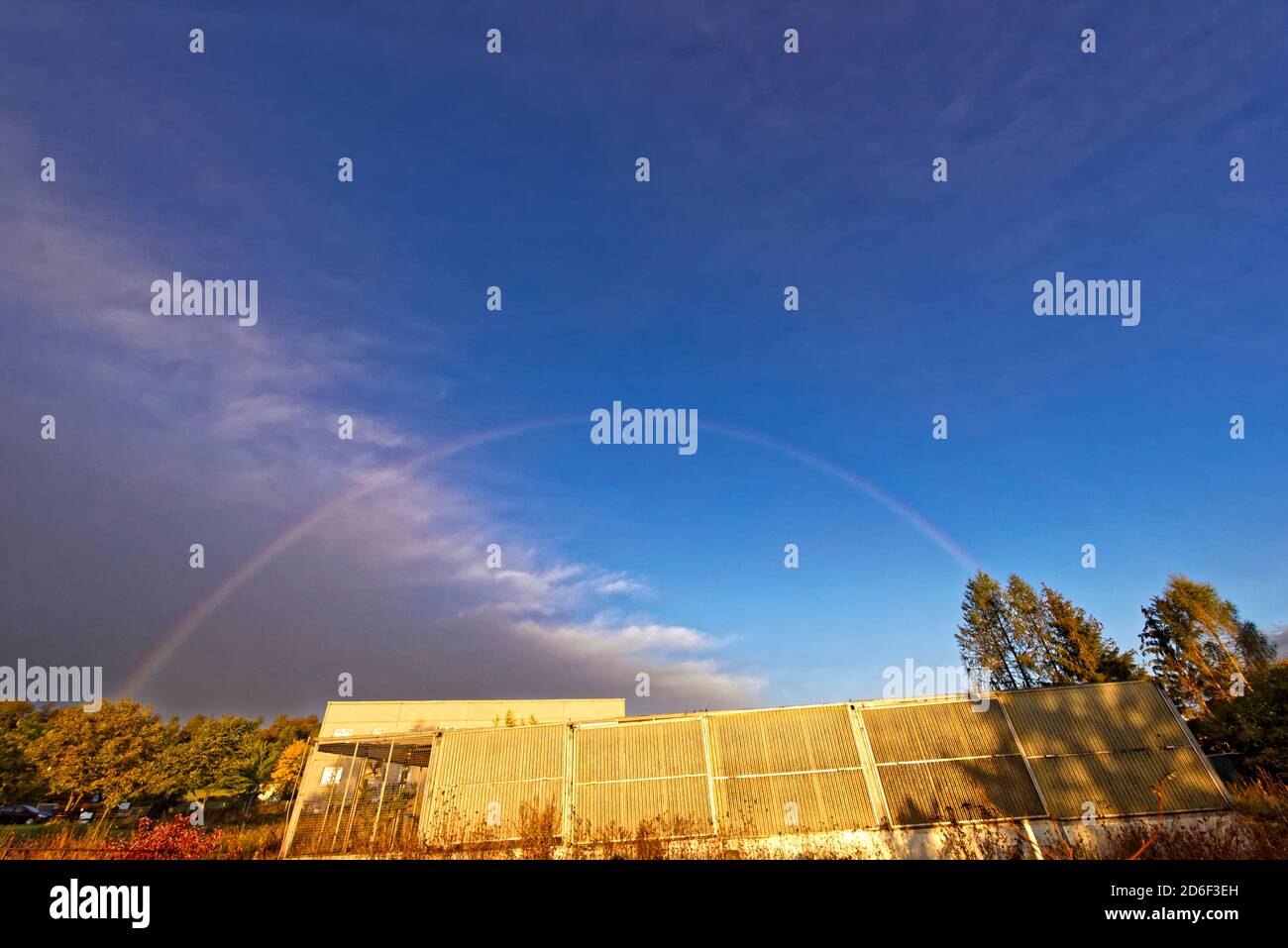 Rainbow in Germany. Stock Photo