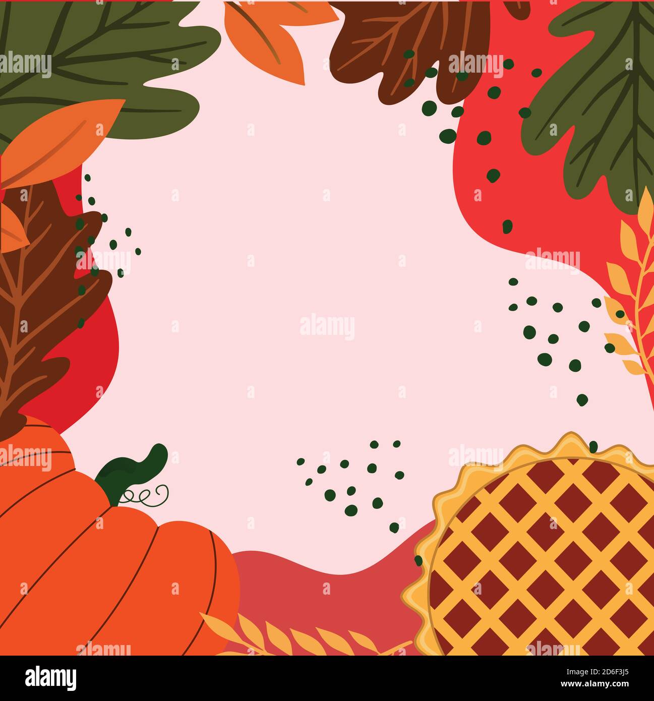 Thanksgiving instagram posts in flat design Stock Vector