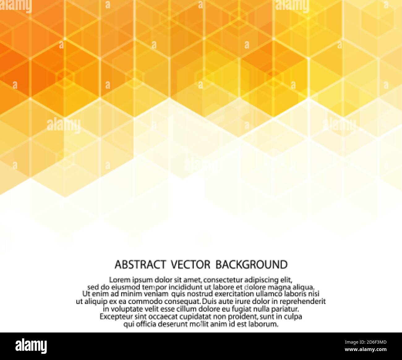 Yellow Hexagon colored background. Presentation template Stock Vector