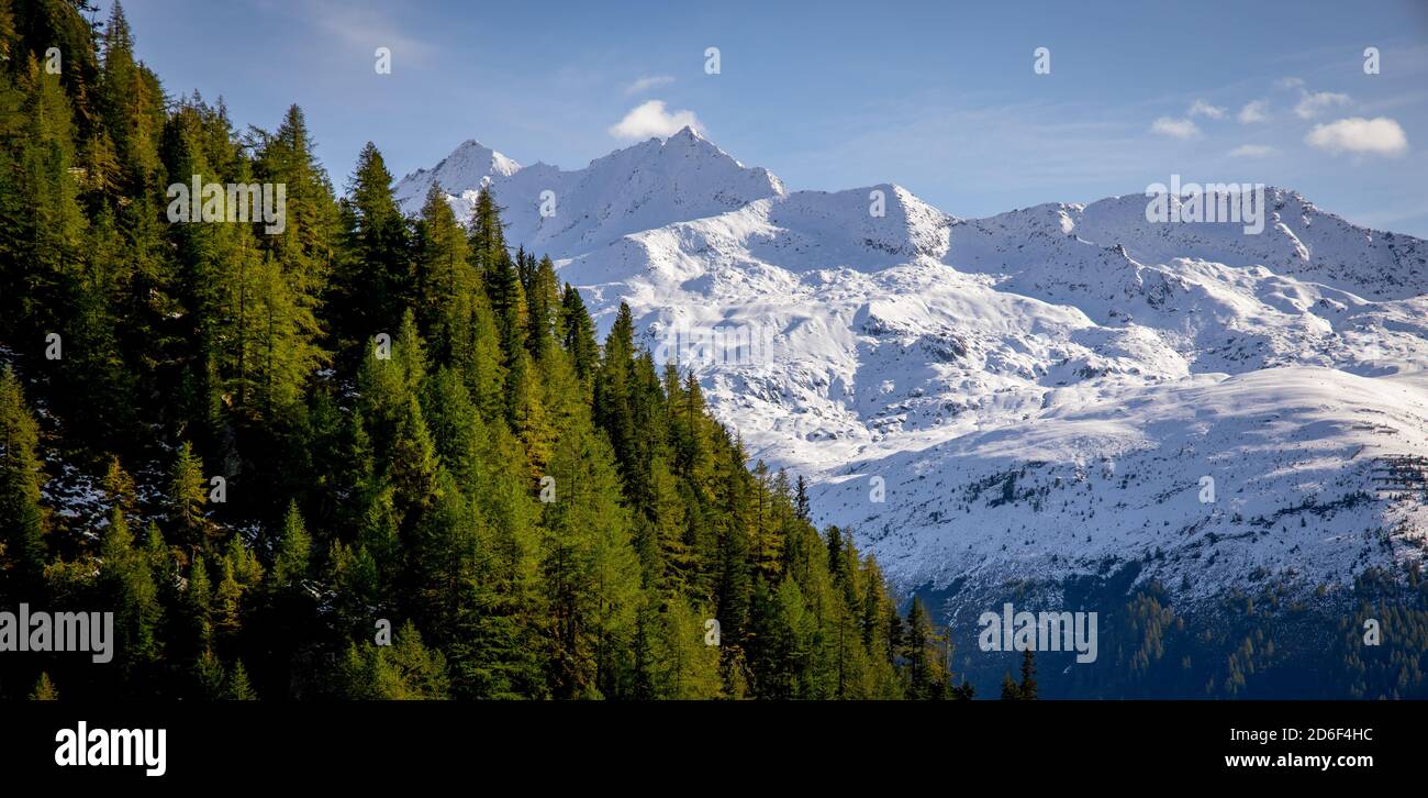 The Swiss Alps - amazing view over the mountains of Switzerland Stock ...