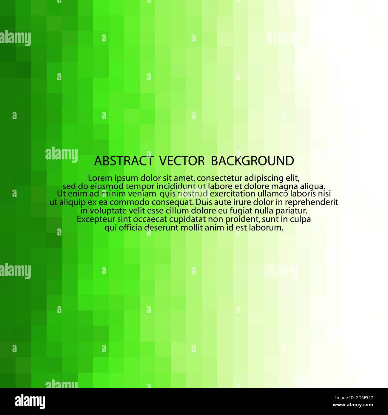 Green abstract square pixel mosaic background Stock Vector