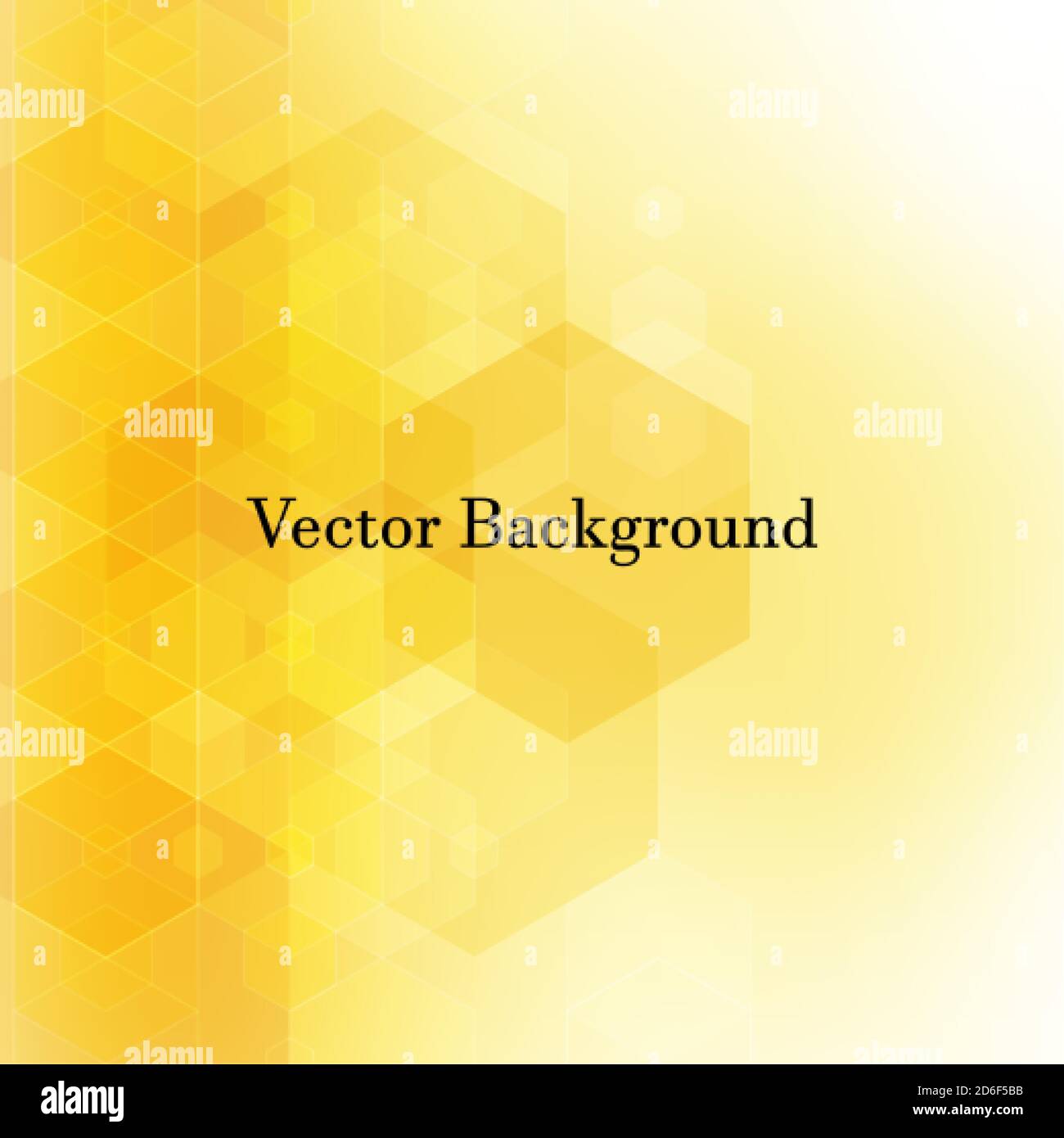 Yellow Hexagon colored background. Presentation template Stock Vector