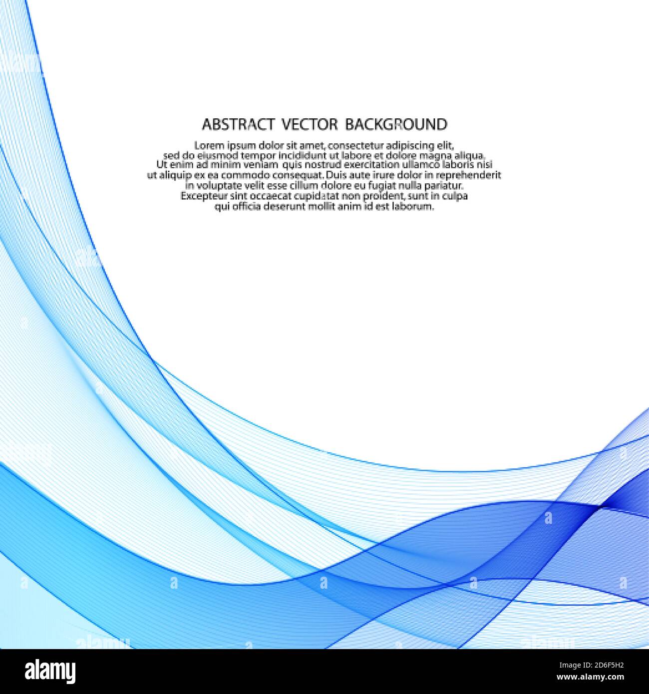 Abstract stylish blue wave background Stock Vector