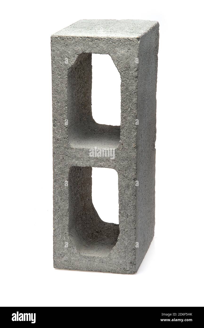 types of concrete blocks on white background Stock Photo Alamy