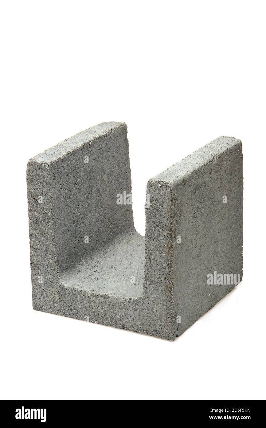types of concrete blocks on white background Stock Photo Alamy