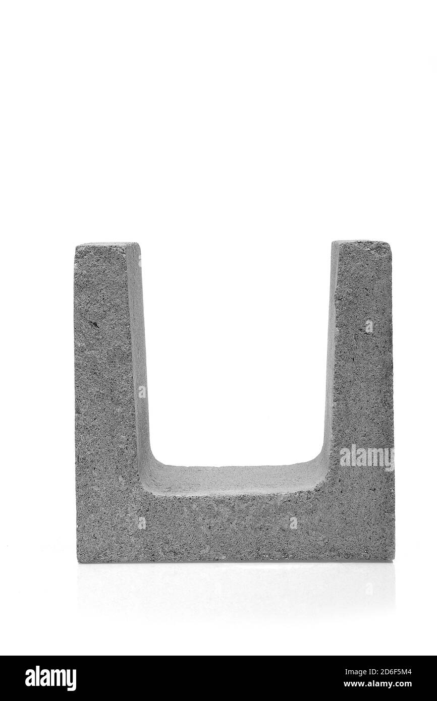 types of concrete blocks on white background Stock Photo Alamy