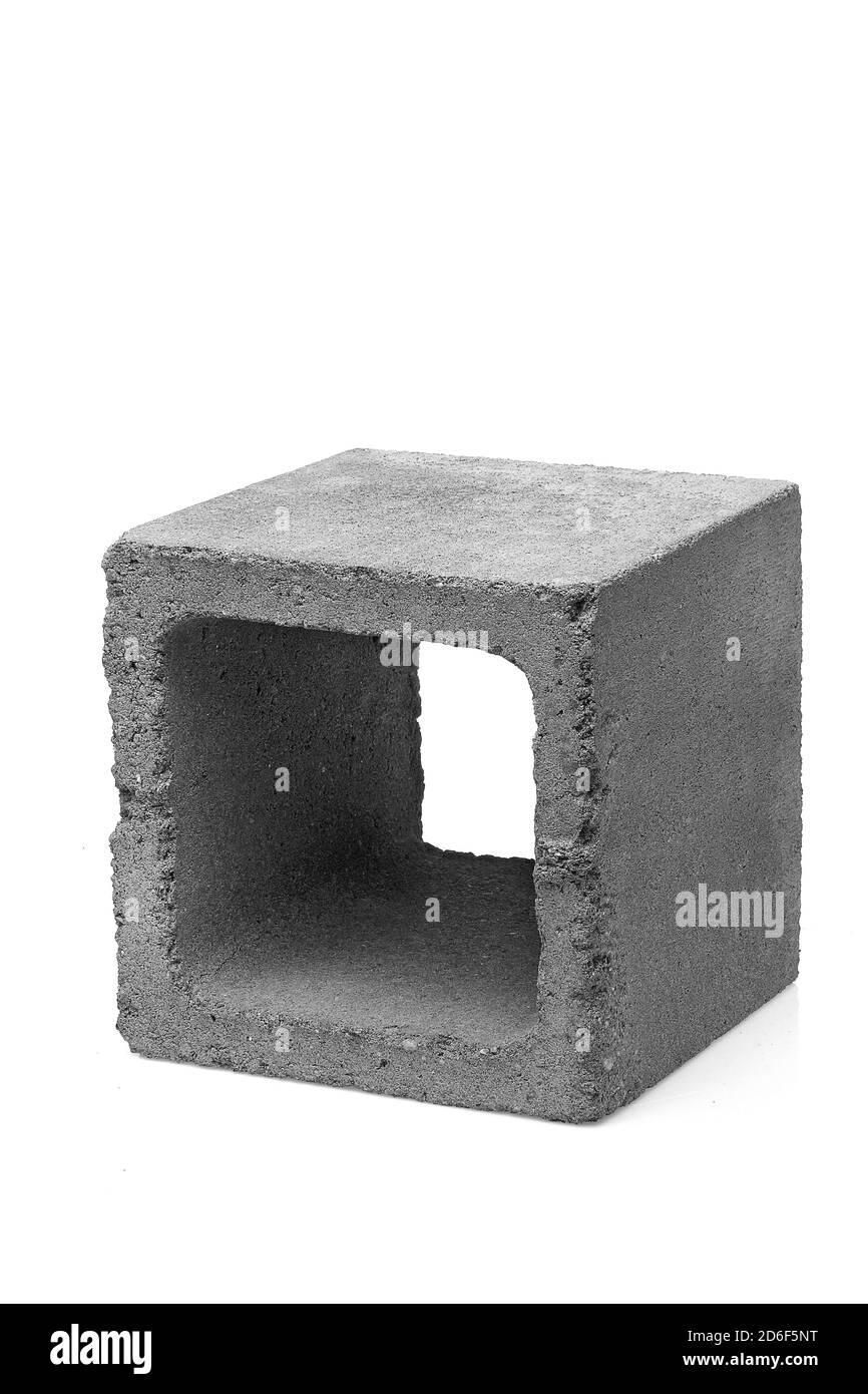 types of concrete blocks on white background Stock Photo Alamy