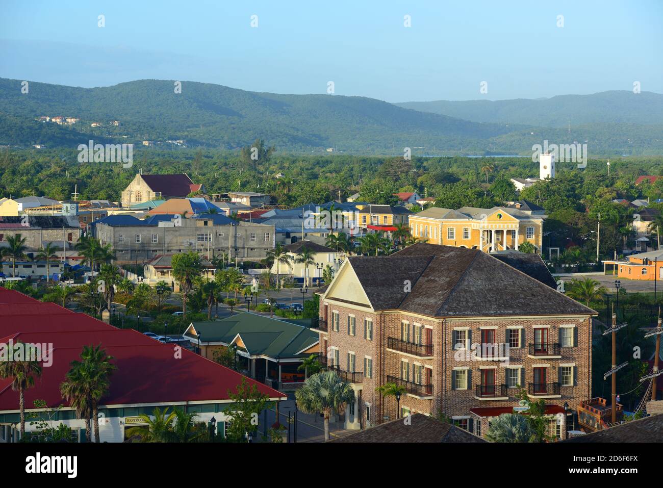Falmouth CourtHouse and St. Peter's Anglican Church at downtown