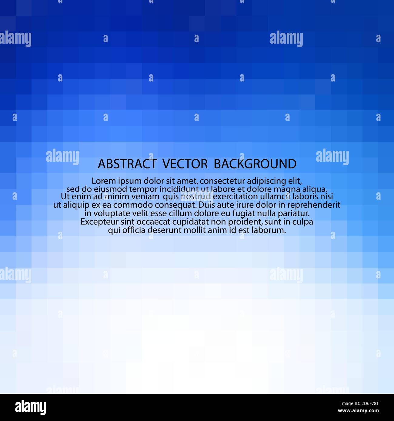 Blue abstract square pixel mosaic background Stock Vector