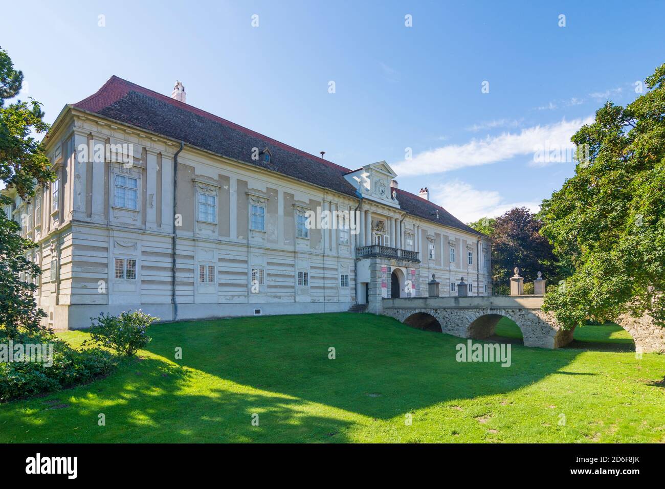 Rohrau, Schloss Rohrau Castle at Donau, Niederösterreich / Lower Austria, Austria Stock Photo