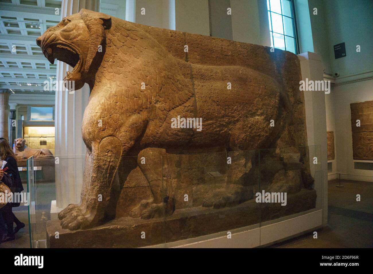 Interior and exhibits from different parts of the famous British Museum ...