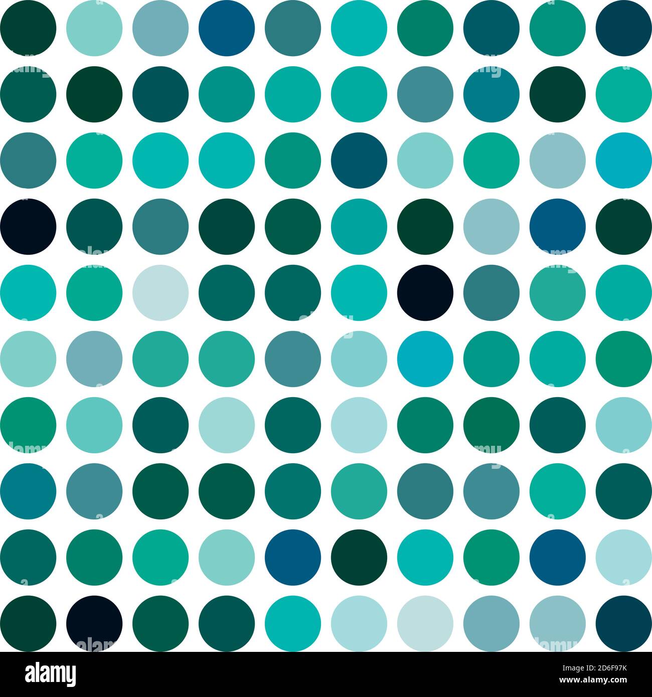 Circles, dots, polka-dots seamlessly repeatable colorful pattern, background. Speckle, stipple, stippling illustration. Vector Stock Vector
