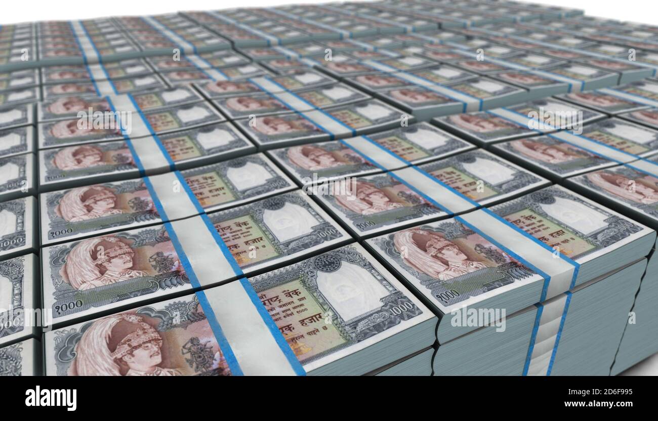 3d Illustration Of Nepalese Rupee Bills Stacks Background Stock Photo Alamy