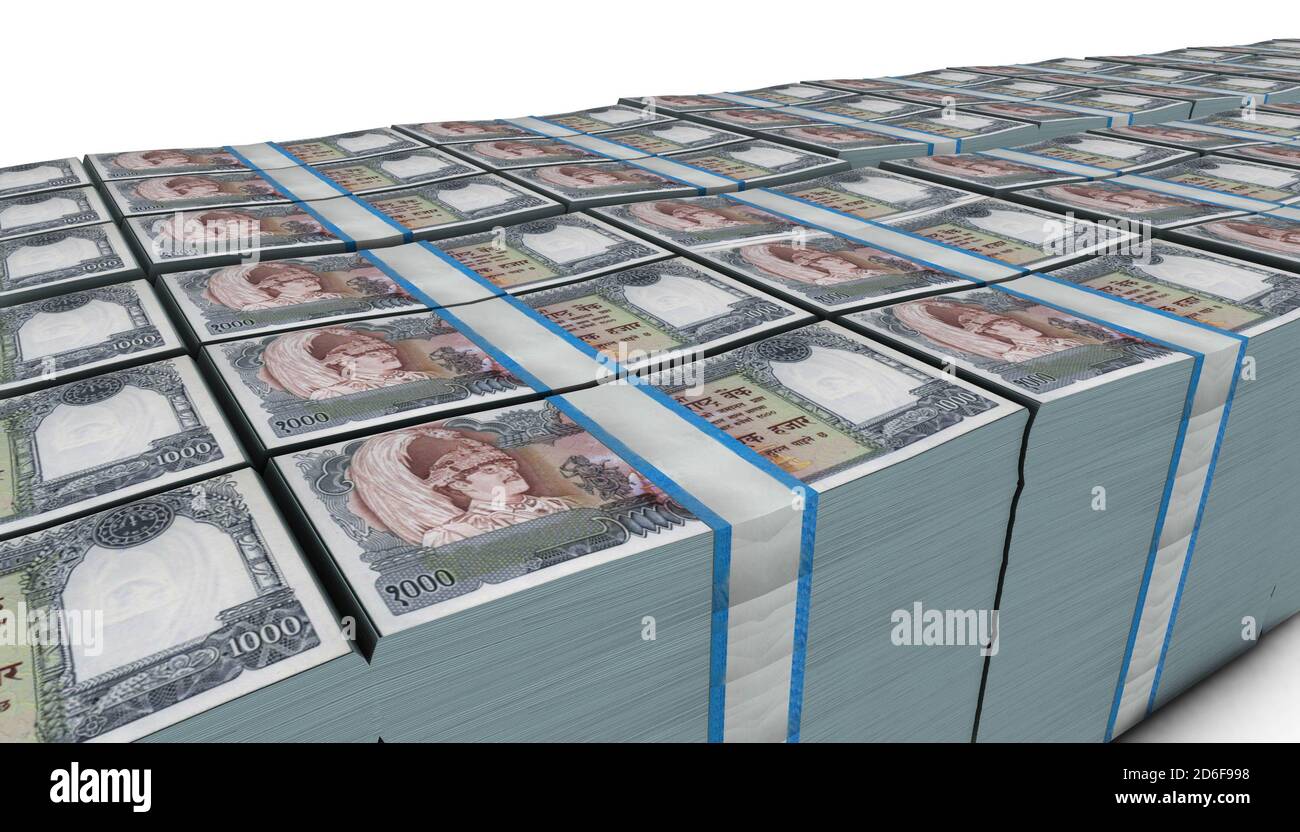 3d Illustration Of Nepalese Rupee Bills Stacks Background Stock Photo Alamy