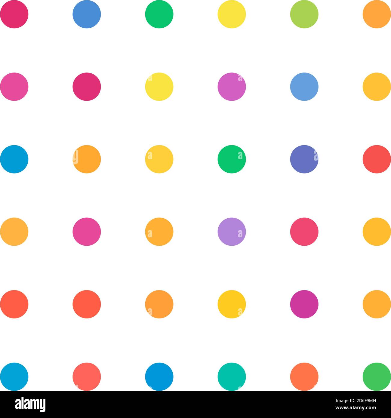 Circles, dots, polka-dots seamlessly repeatable colorful pattern, background. Speckle, stipple, stippling illustration. Vector Stock Vector
