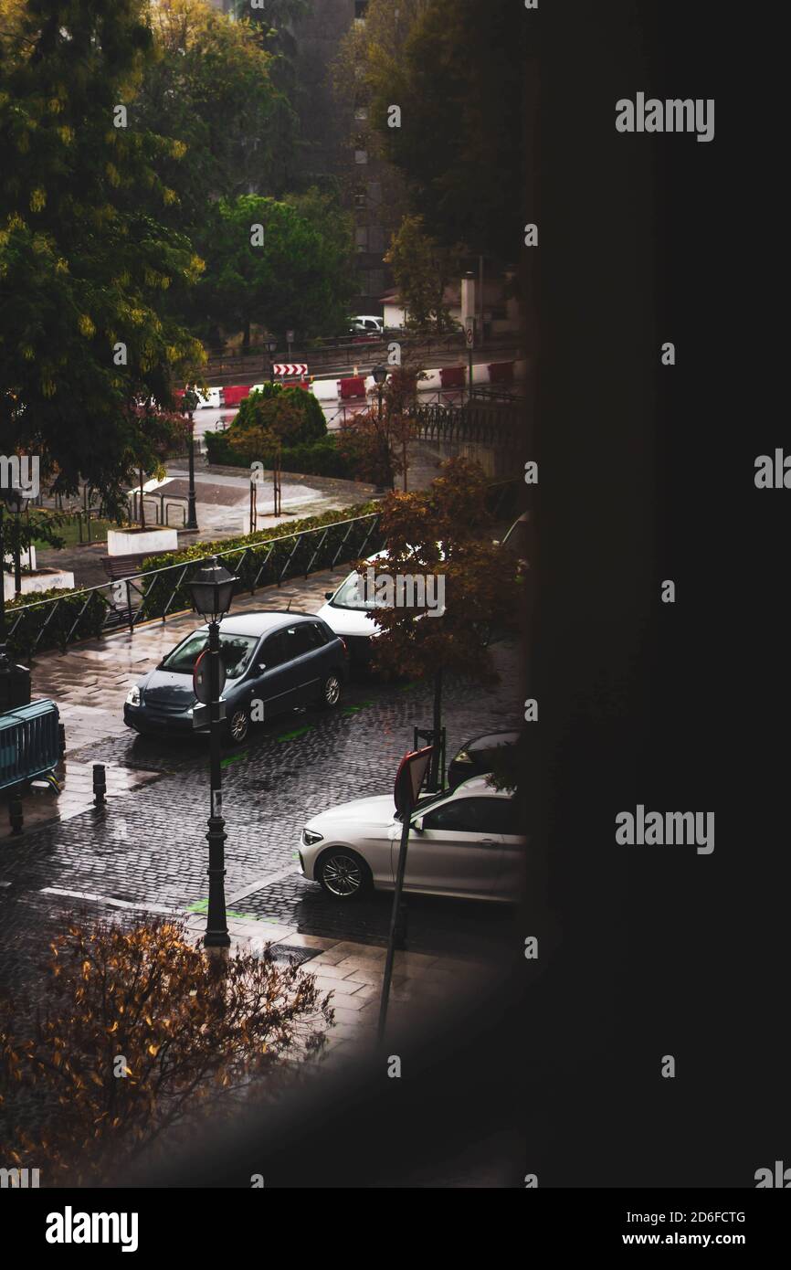 Crowded street rainy evening hi-res stock photography and images - Alamy