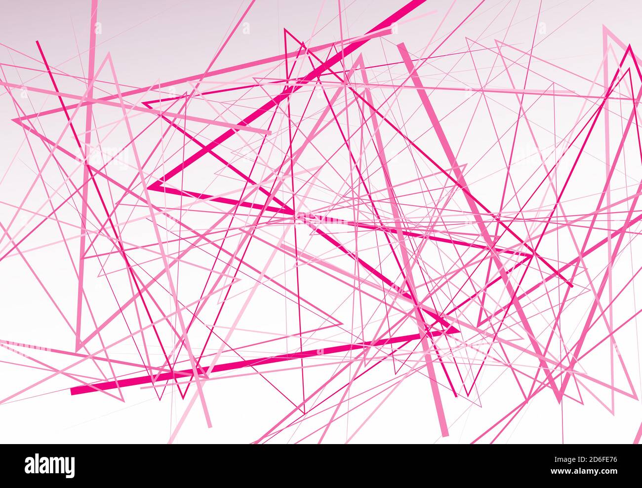 Edgy, angular lines abstract vector art. Abstract zig-zag; criss-cross, wavy intersected lines, stripes pink background; pattern and texture. Stock Vector