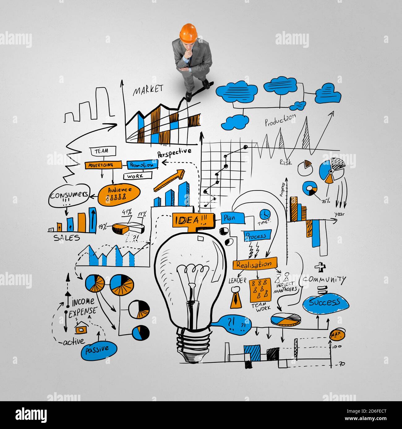 Man engineer thinking over his plan Stock Photo - Alamy