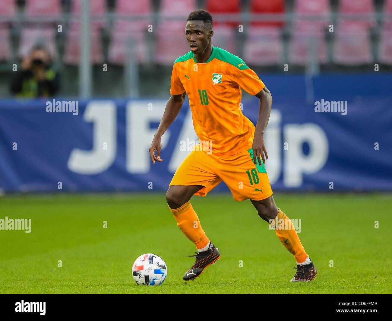 UTRECHT, NETHERLANDS - OCTOBER 13: Odilin Kossonou of Ivory