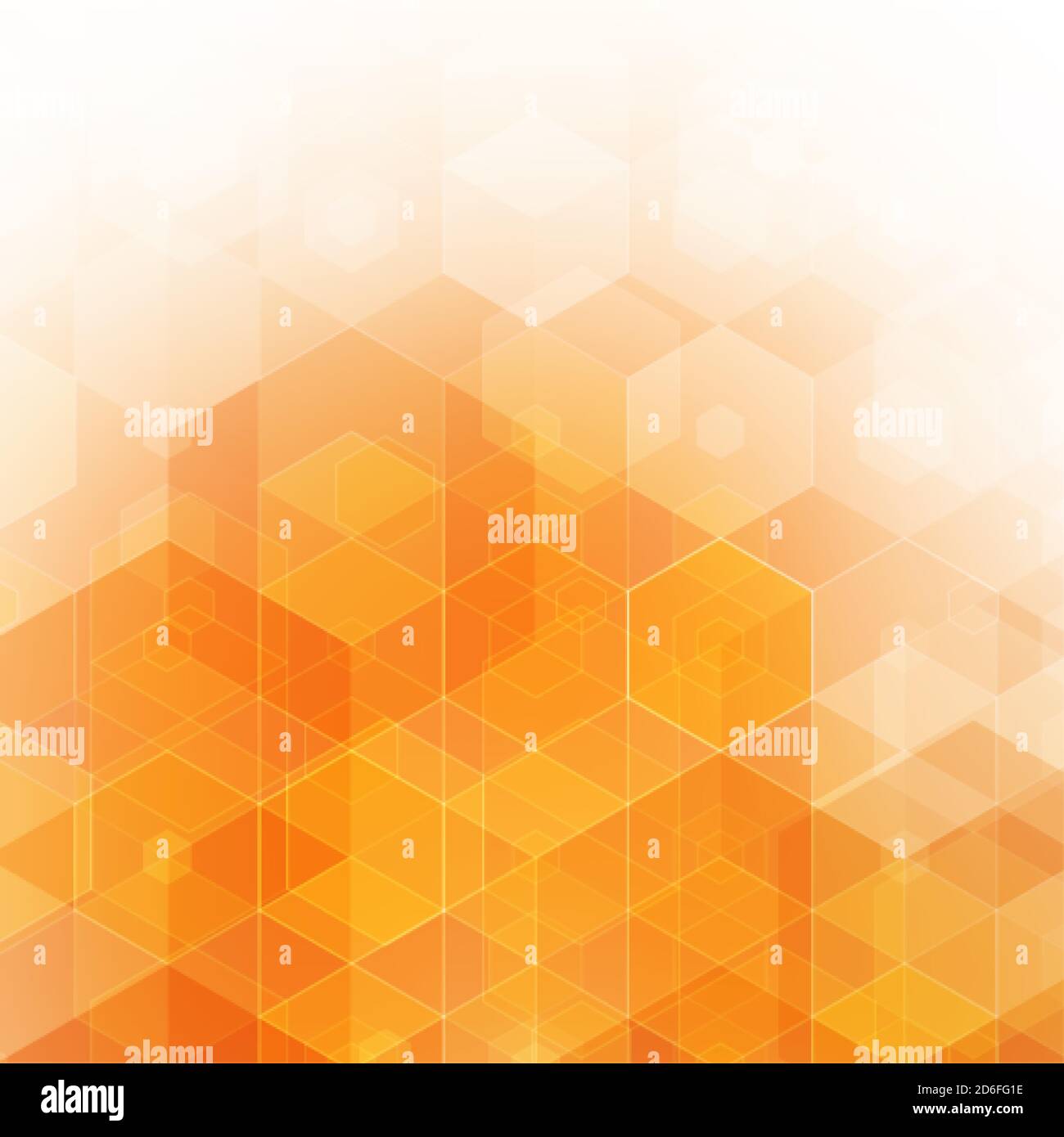 Abstract orange background. Vector Hexagons Geometric design. Stock Vector