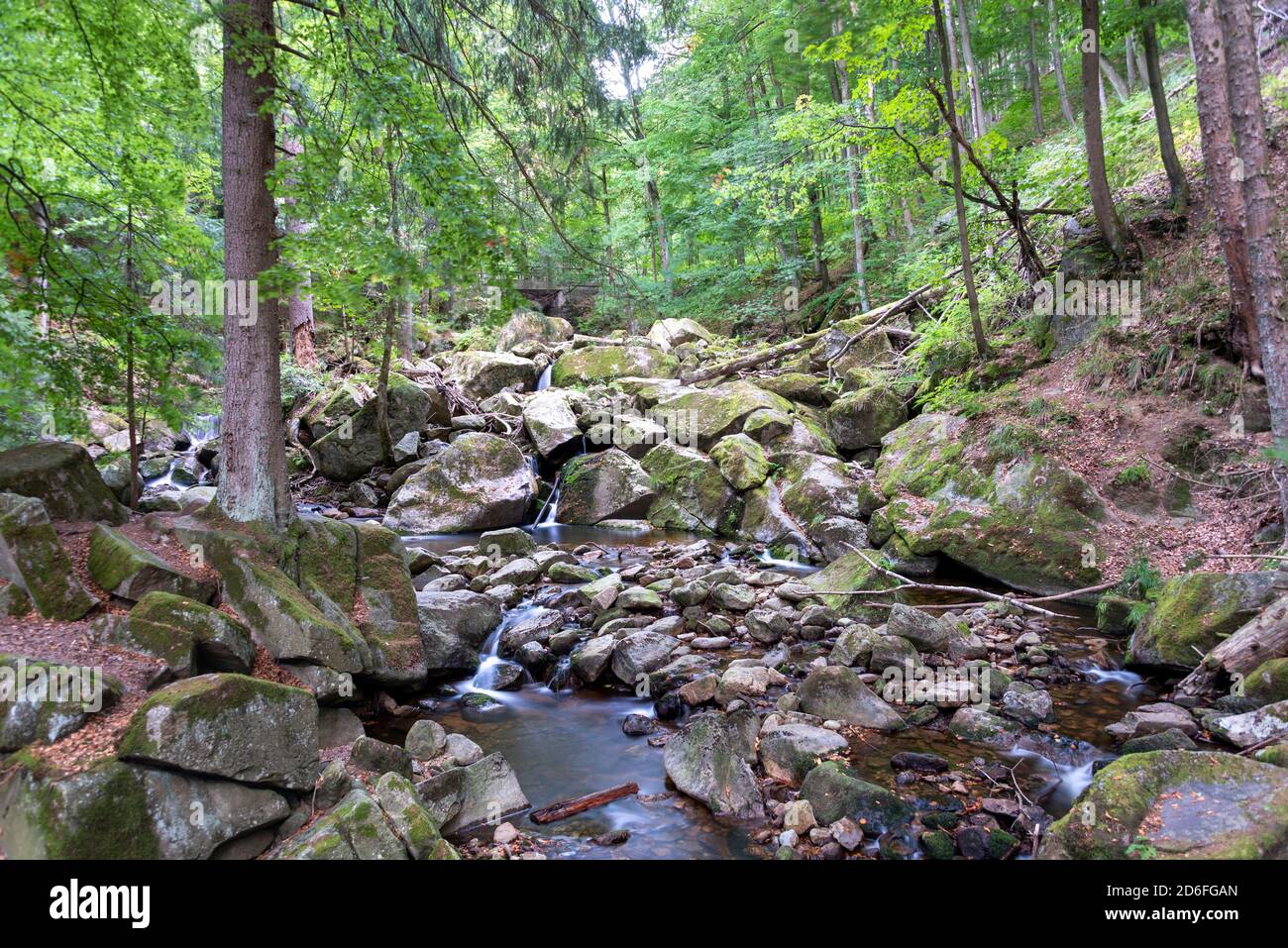 Germany, Saxony-Anhalt, Ilsenburg, Lower Ilse Falls, Harz National Park, Ilsetal Stock Photo
